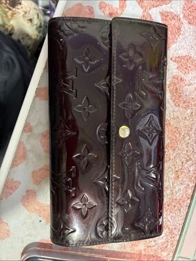 Louis Vuitton purple burgundy wallet